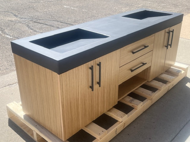 Bathroom Vanity Cabinet Wood and Stone Designs