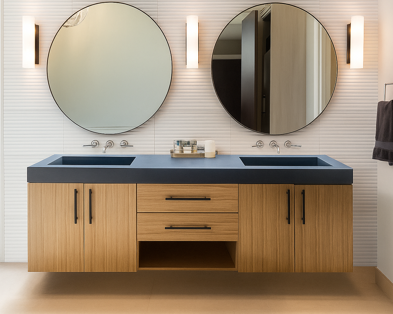Floating Bathroom Vanity Cabinet Counter Top
