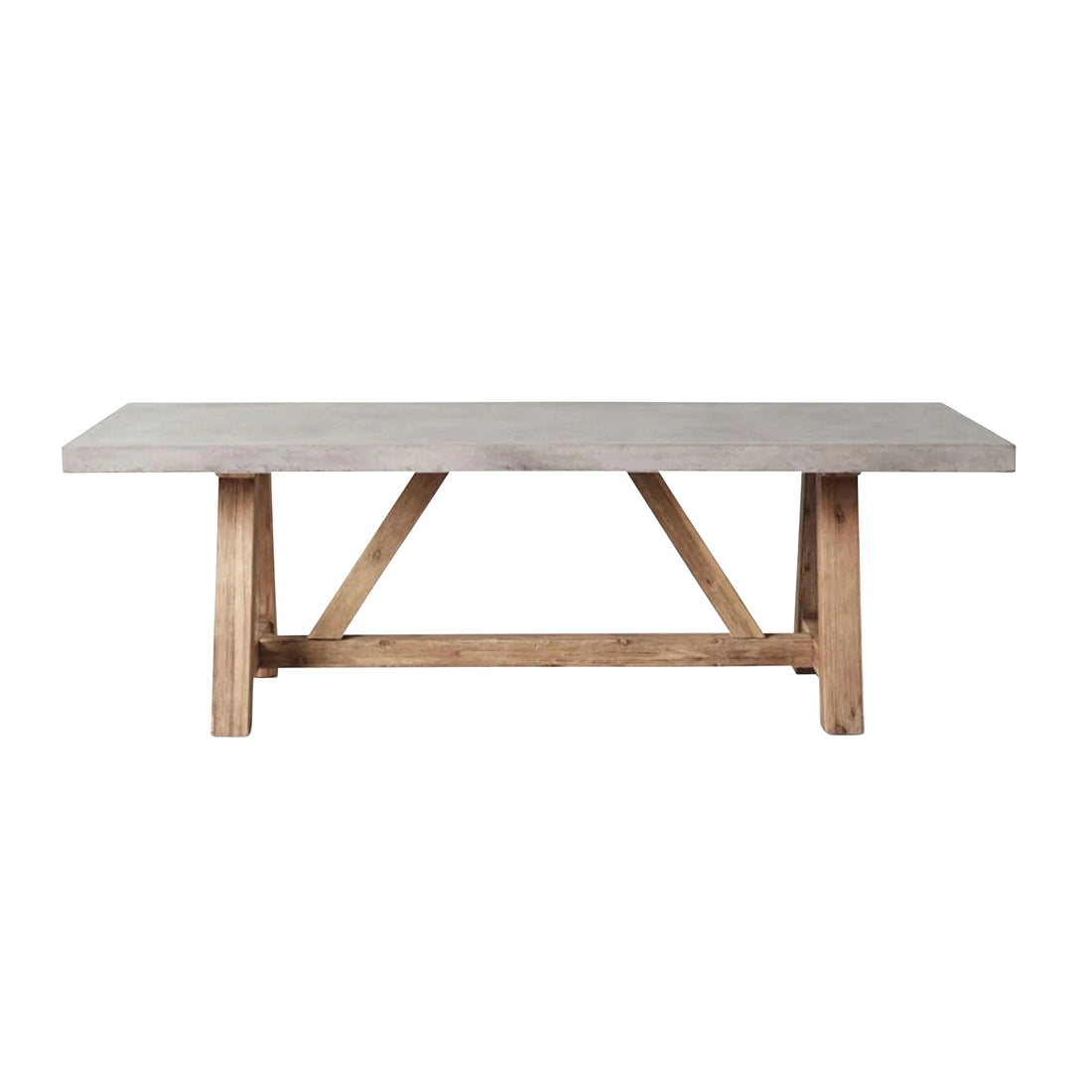 Wood and Concrete Table Wood and Stone Designs