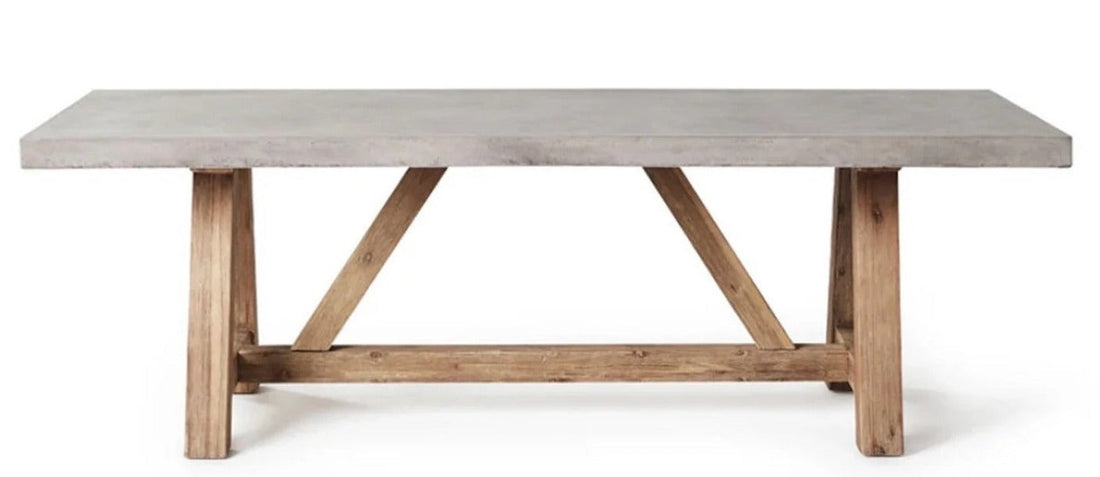 Concrete and Wood Table Wood and Stone Designs