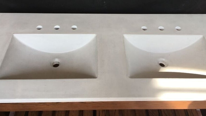 
                  
                    Double Vanity Top in Natural White by Wood and Stone Designs
                  
                