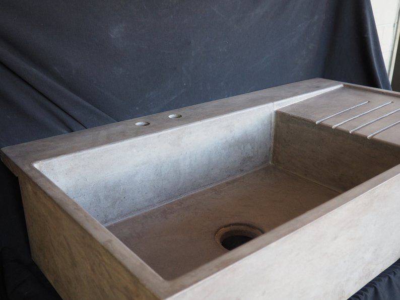 Concrete Utility Sink Wood and Stone Designs