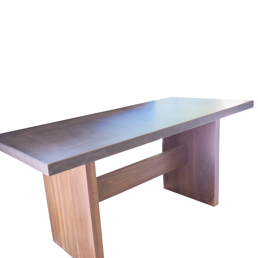 wood and concrete dining table 