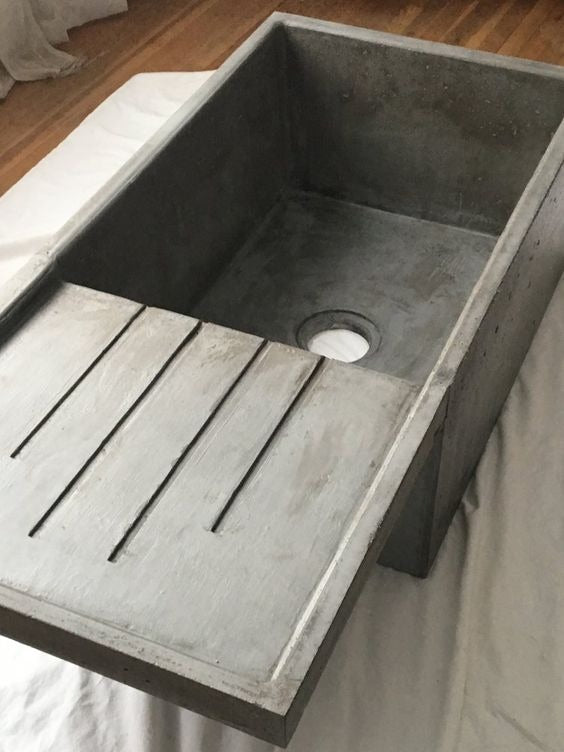 Drain Board Sink Wood and Stone Designs